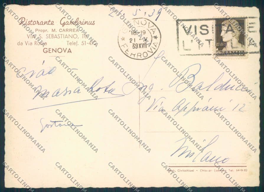 Genova Pubblicitaria città FG cartolina ZF2506 – retro