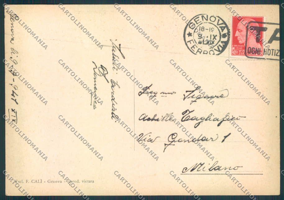 Genova città FG cartolina ZF2514 – retro
