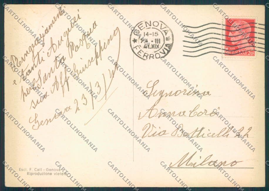 Genova città FG cartolina ZF2515 – retro