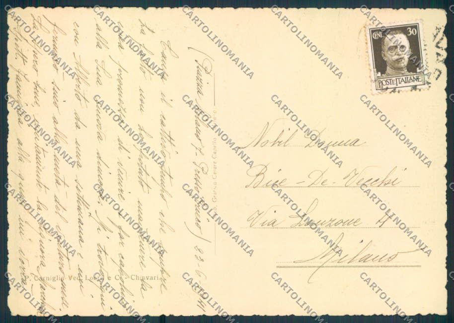 Genova Chiavari FG cartolina ZF2571 – retro