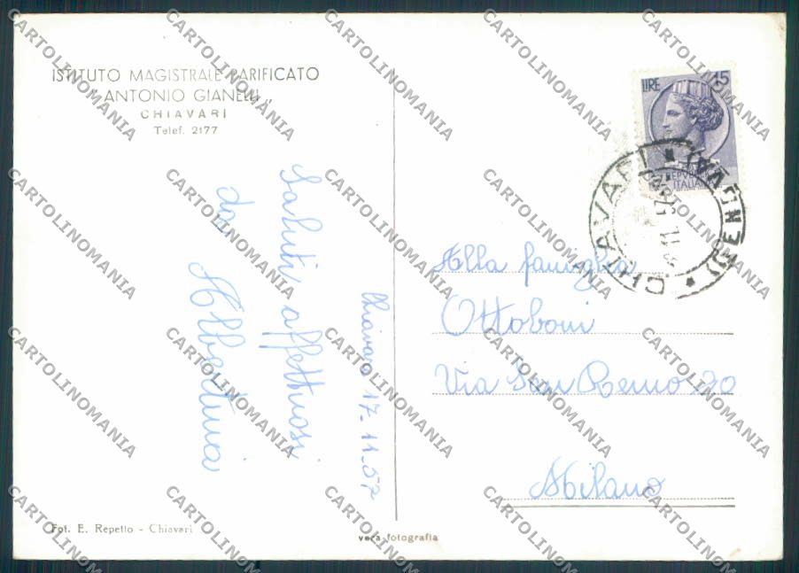 Genova Chiavari foto FG cartolina ZF2609 – retro