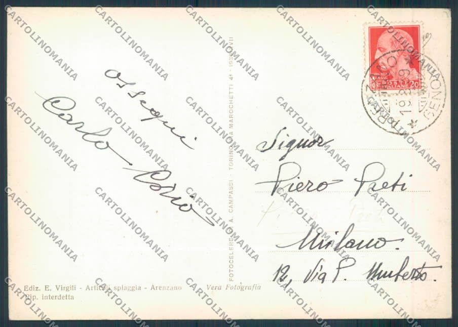Genova Arenzano foto FG cartolina ZF2614 – retro