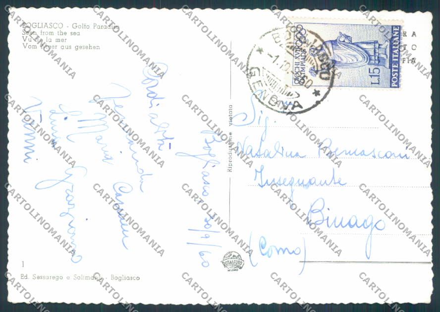 Genova Bogliasco foto FG cartolina ZF2623 – retro
