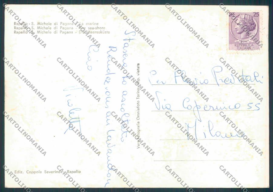 Genova Rapallo San Michele foto FG cartolina ZF2632 – retro