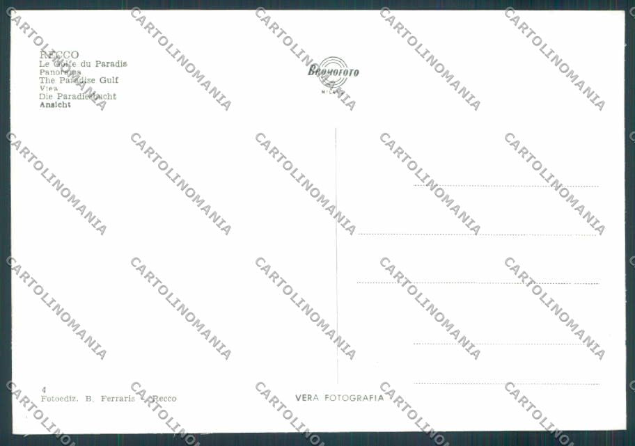 Genova Recco foto FG cartolina ZF2636 – retro