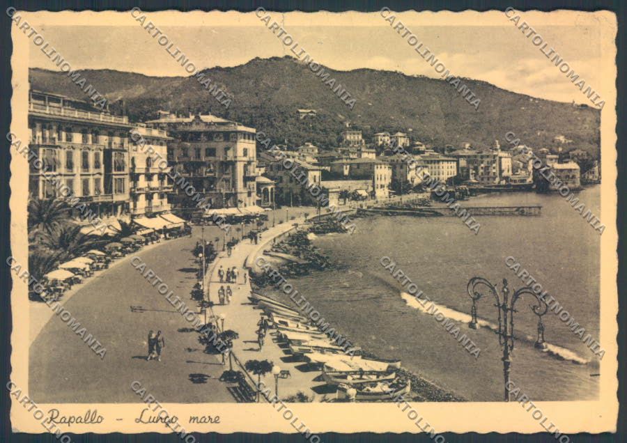 Genova Rapallo PIEGATA FG cartolina ZF2655 – fronte