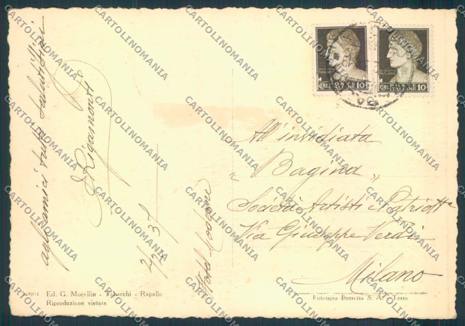 Genova Rapallo FG cartolina ZF2657 – retro