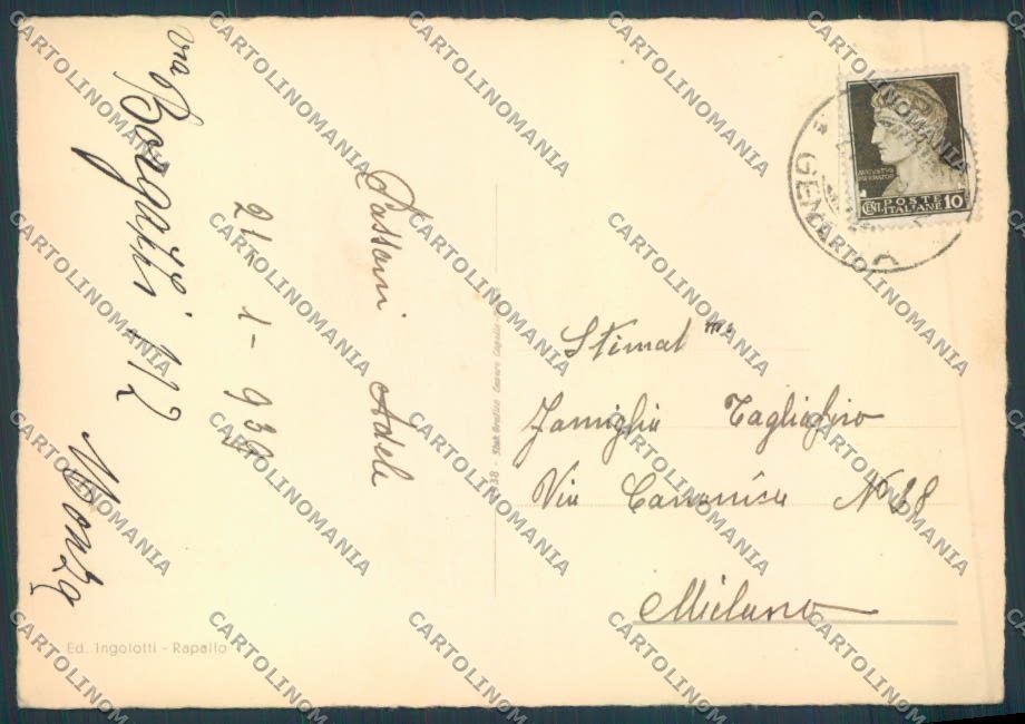 Genova Rapallo FG cartolina ZF2658 – retro