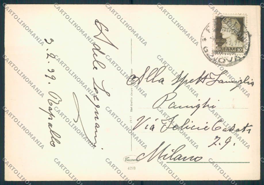 Genova Rapallo FG cartolina ZF2668 – retro