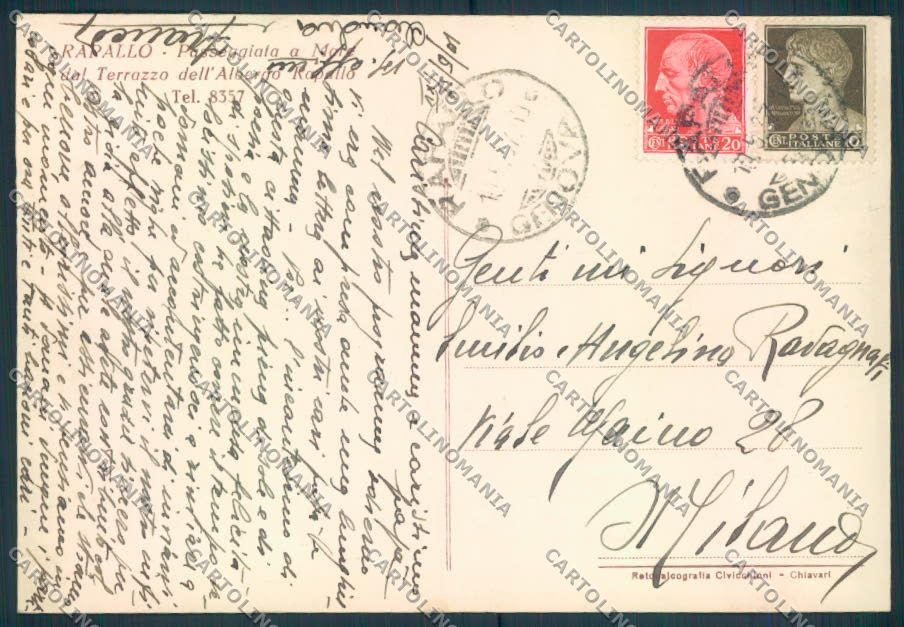 Genova Rapallo FG cartolina ZF2669 – retro