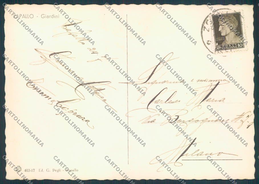 Genova Rapallo FG cartolina ZF2684 – retro