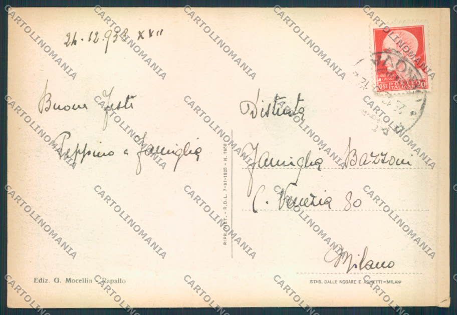 Genova Rapallo FG cartolina ZF2686 – retro