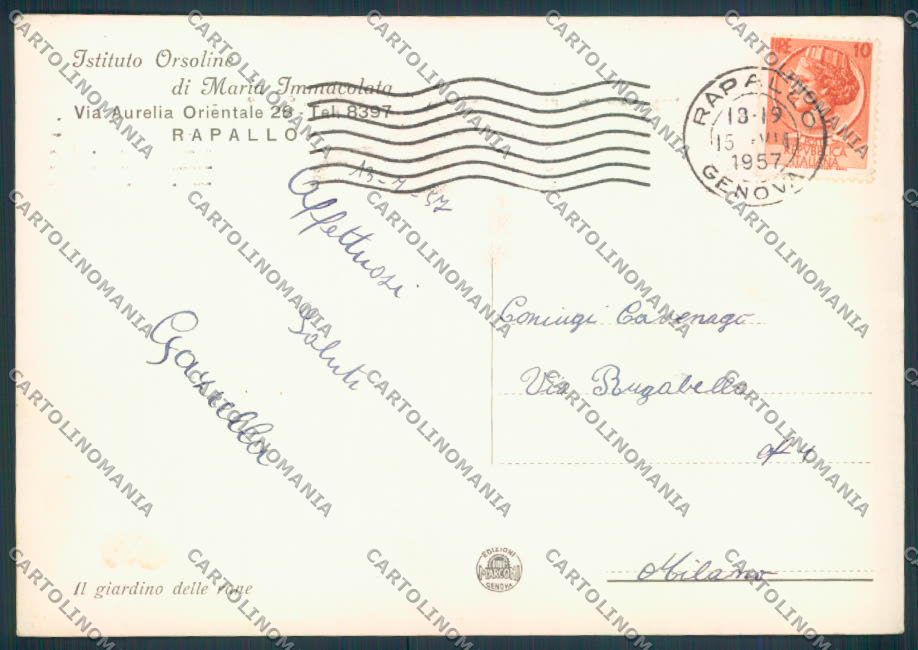 Genova Rapallo FG cartolina ZF2689 – retro