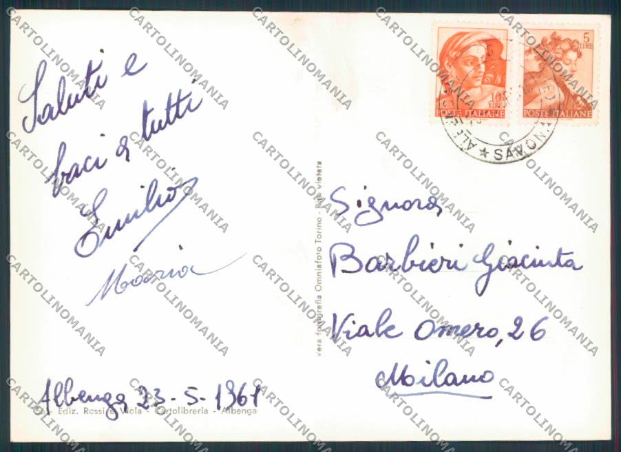 Savona Albenga foto FG cartolina ZF2710 – retro