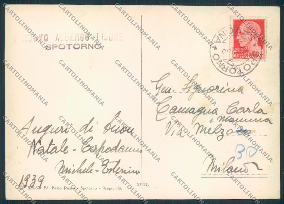 Savona Spotorno FG cartolina ZF2717 – retro