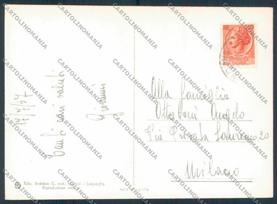 Savona Laigueglia foto FG cartolina ZF2728 – retro