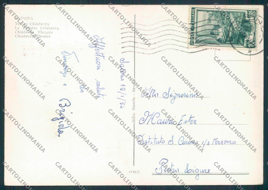 Savona città FG cartolina ZF2743 – retro