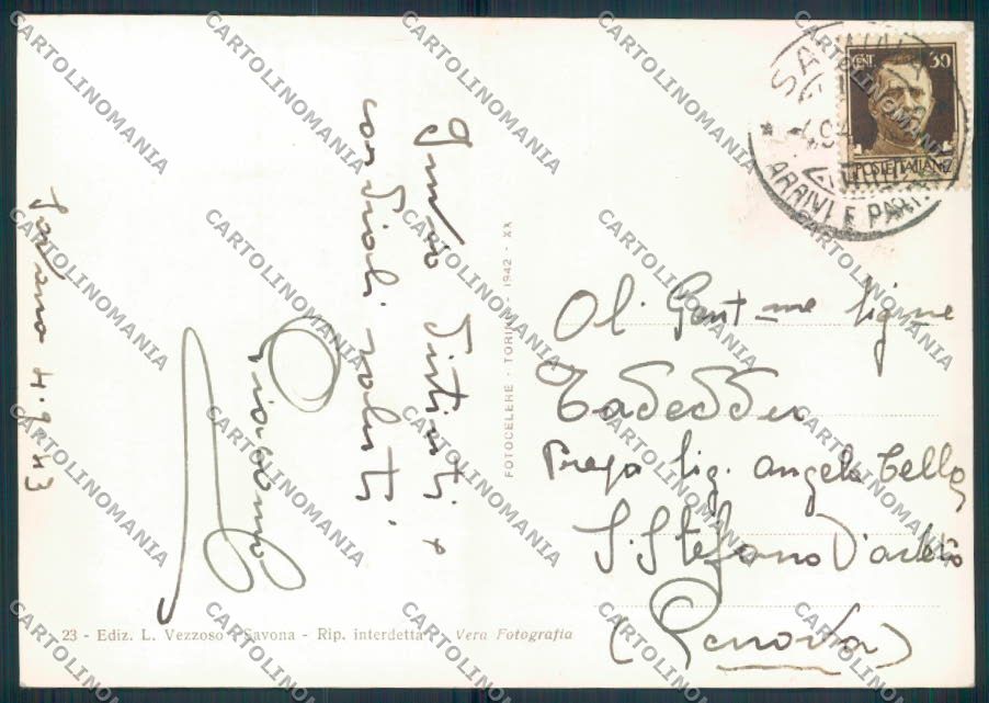 Savona città Poste foto FG cartolina ZF2757 – retro