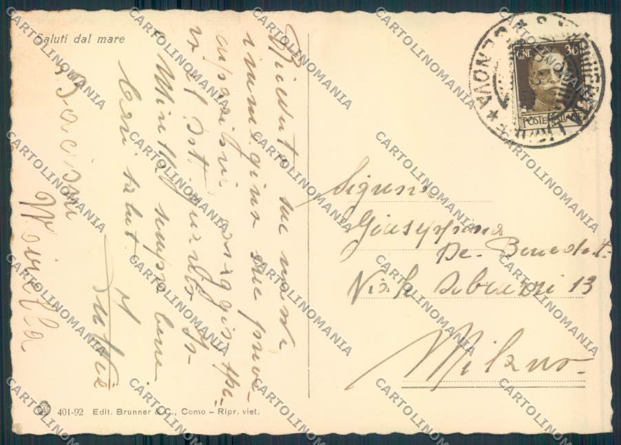 Genova Santa Margherita Ligure FG cartolina ZF2780 – retro