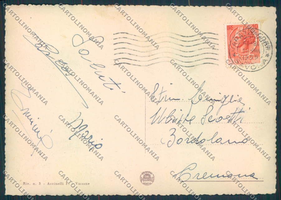 Savona Varazze FG cartolina ZF2790 – retro