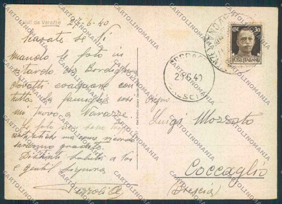 Savona Varazze FG cartolina ZF2791 – retro