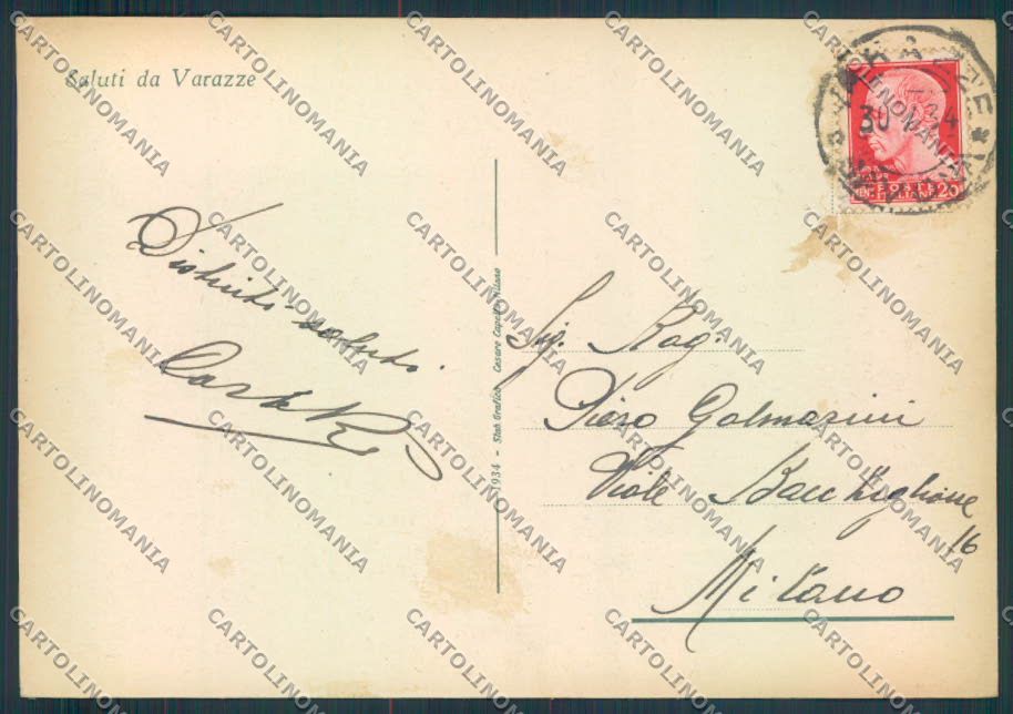 Savona Varazze FG cartolina ZF2793 – retro