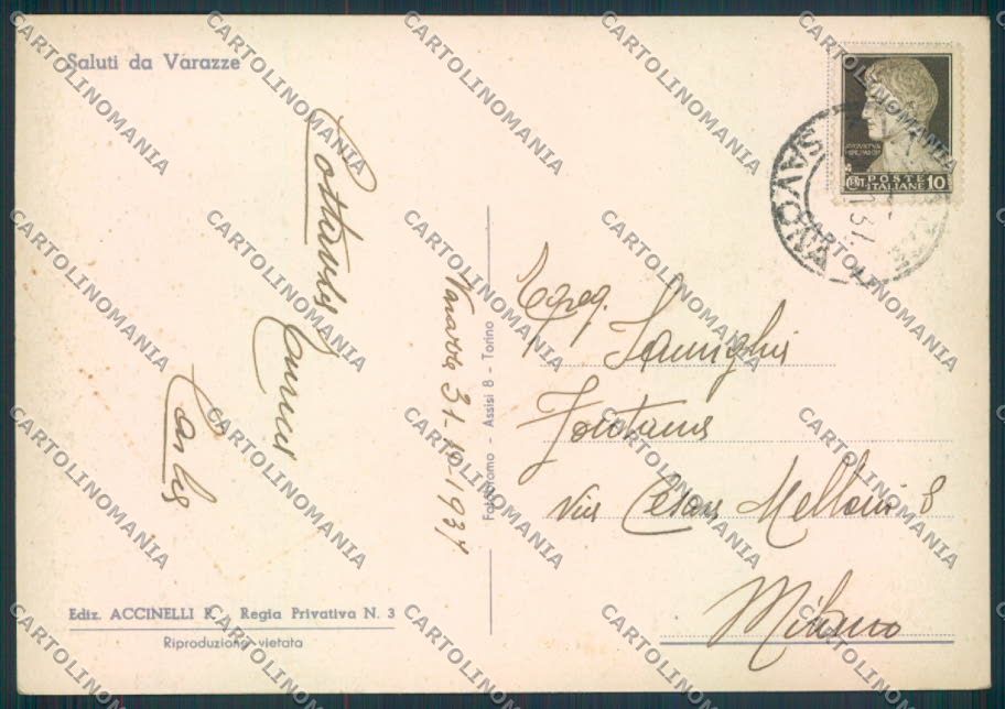 Savona Varazze FG cartolina ZF2802 – retro
