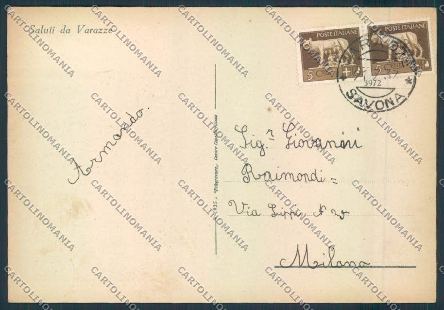 Savona Varazze FG cartolina ZF2813 – retro