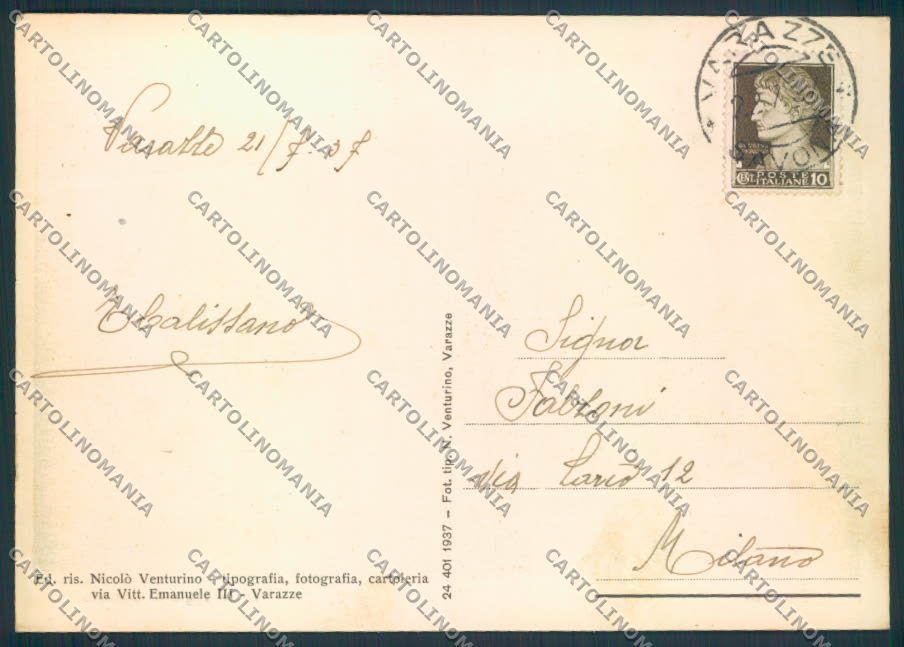 Savona Varazze FG cartolina ZF2819 – retro
