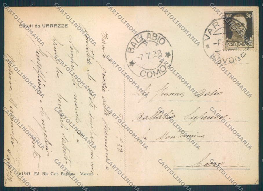 Savona Varazze FG cartolina ZF2821 – retro