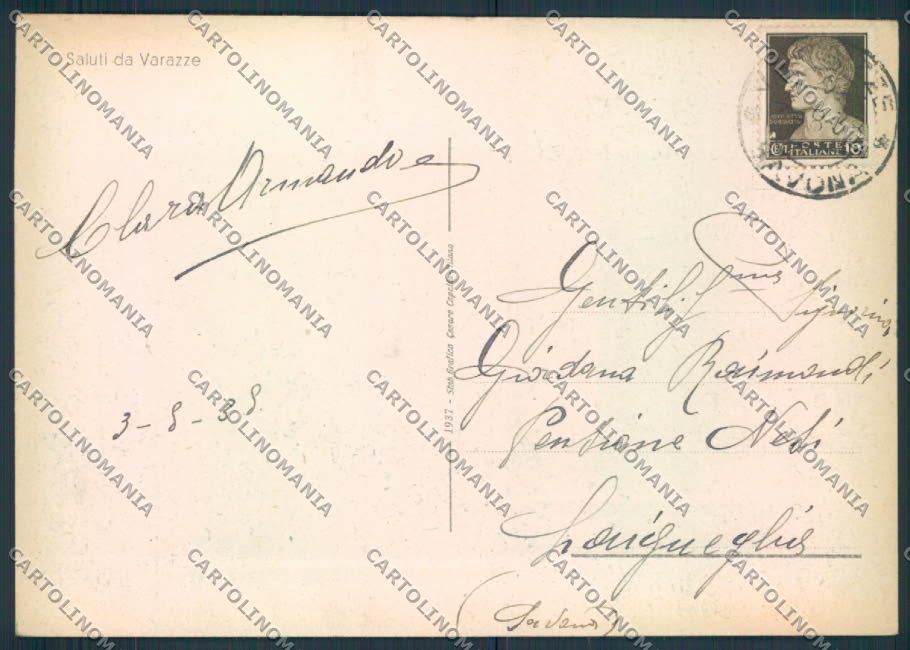Savona Varazze FG cartolina ZF2831 – retro