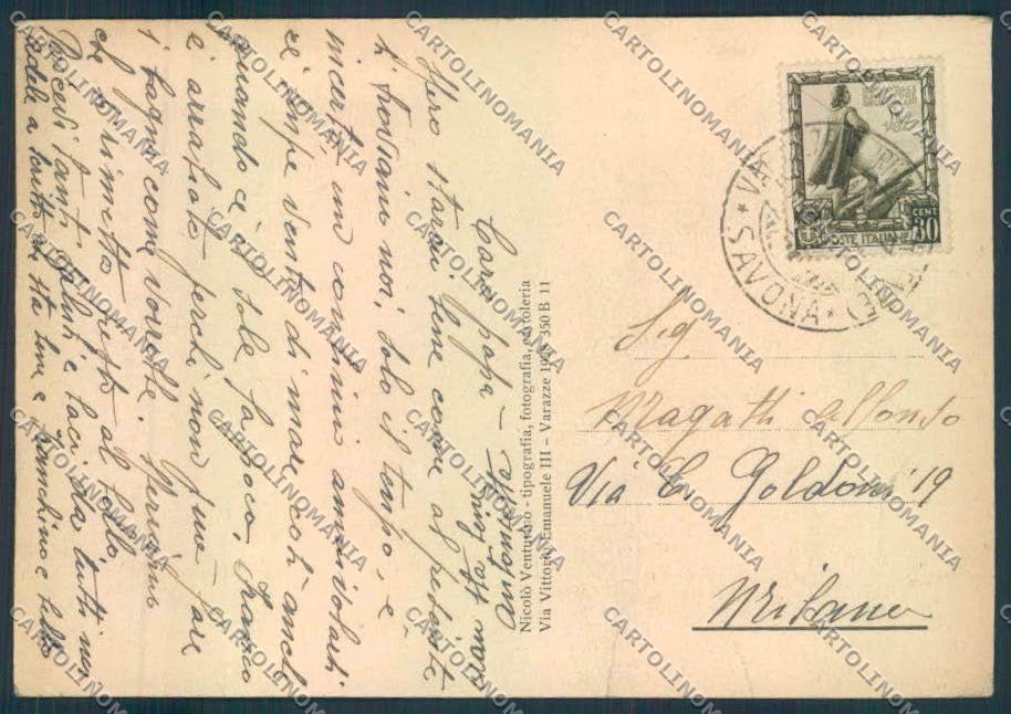 Savona Varazze PIEGHINE FG cartolina ZF2834 – retro