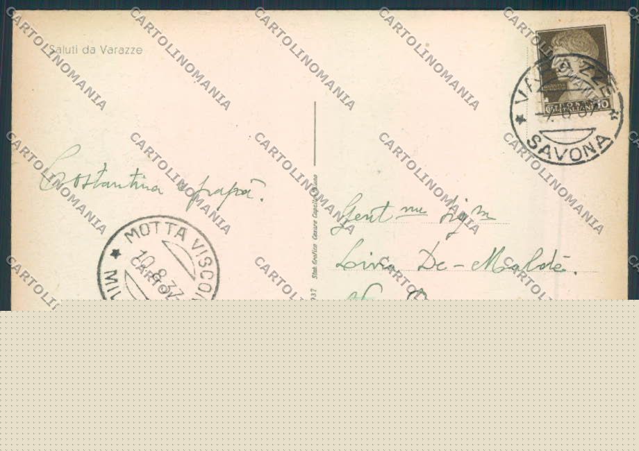 Savona Varazze FG cartolina ZF2835 – retro