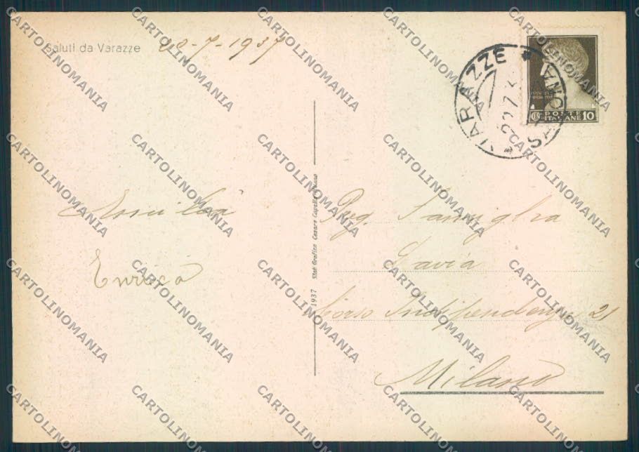 Savona Varazze FG cartolina ZF2837 – retro