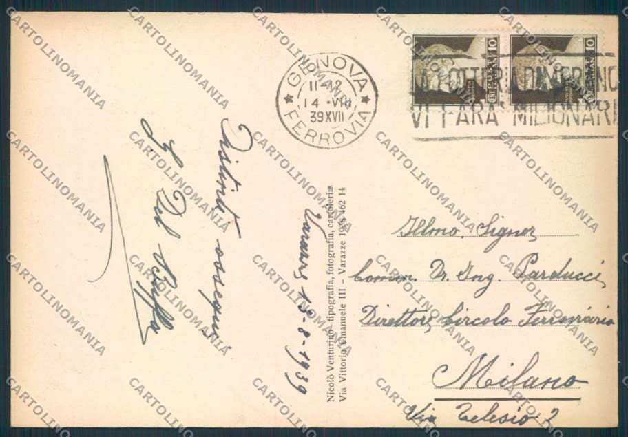 Savona Varazze FG cartolina ZF2838 – retro