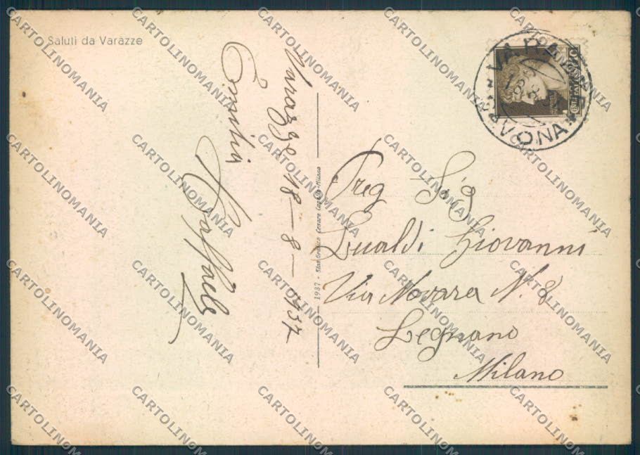 Savona Varazze FG cartolina ZF2847 – retro