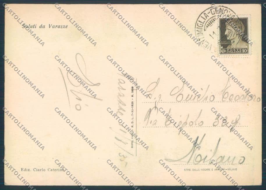 Savona Varazze FG cartolina ZF2848 – retro