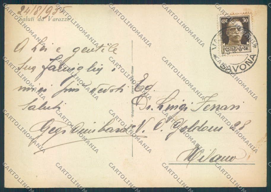 Savona Varazze FG cartolina ZF2851 – retro