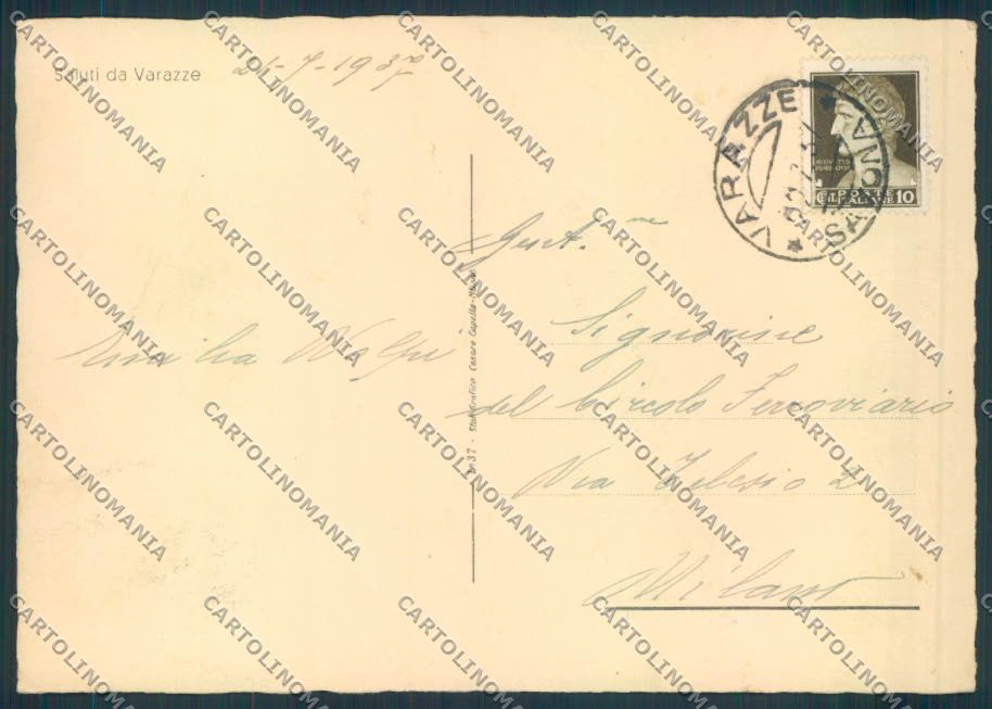 Savona Varazze FG cartolina ZF2855 – retro