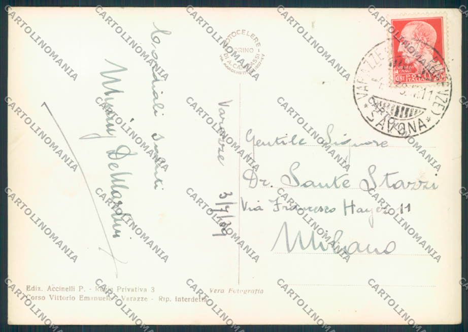 Savona Varazze foto FG cartolina ZF2865 – retro