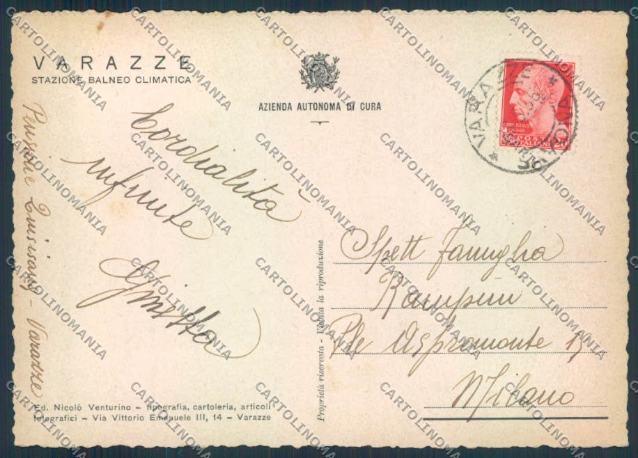 Savona Varazze foto FG cartolina ZF2867 – retro