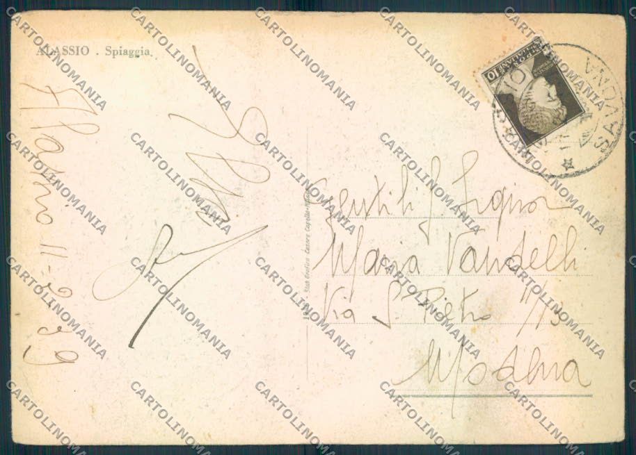 Savona Alassio FG cartolina ZF2914 – retro