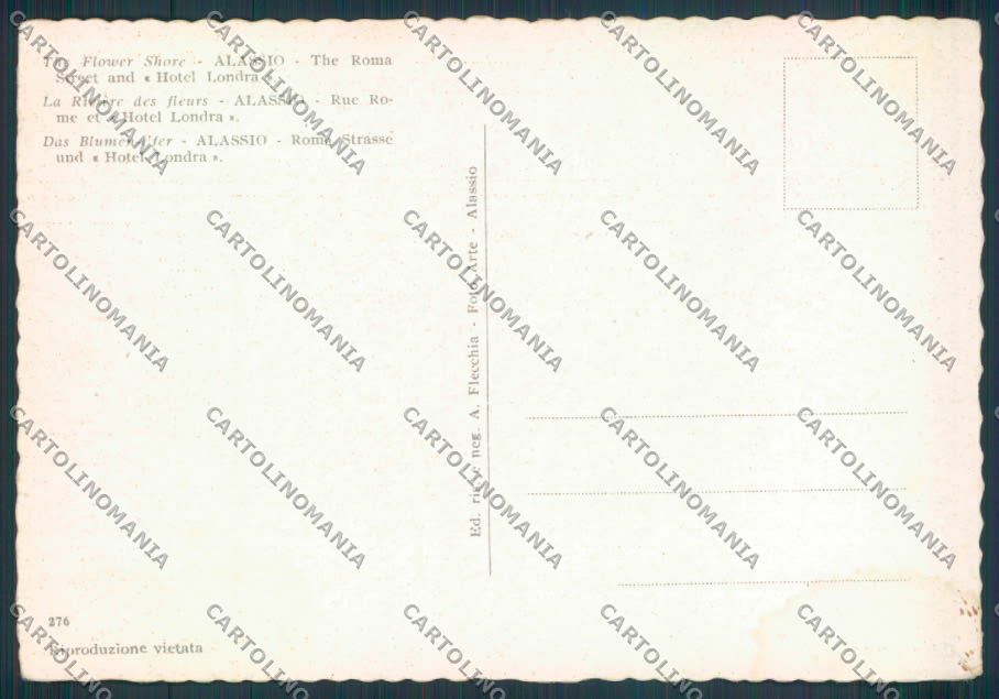Savona Alassio FG cartolina ZF2923 – retro