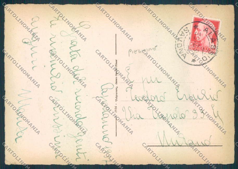 Savona Alassio PIEGHINE FG cartolina ZF2950 – retro