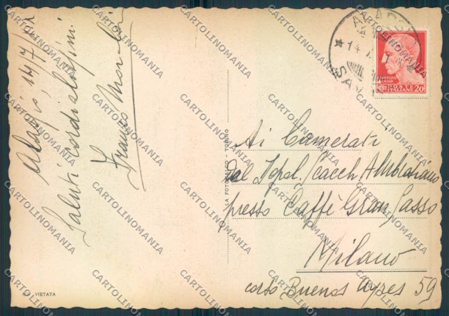 Savona Alassio FG cartolina ZF2956 – retro