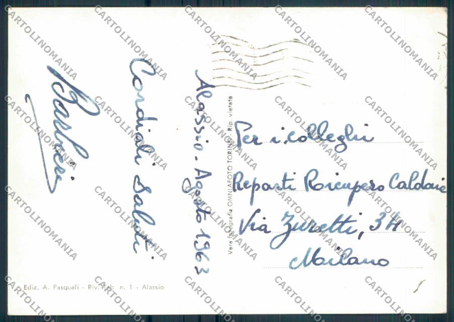 Savona Alassio foto FG cartolina ZF2967 – retro