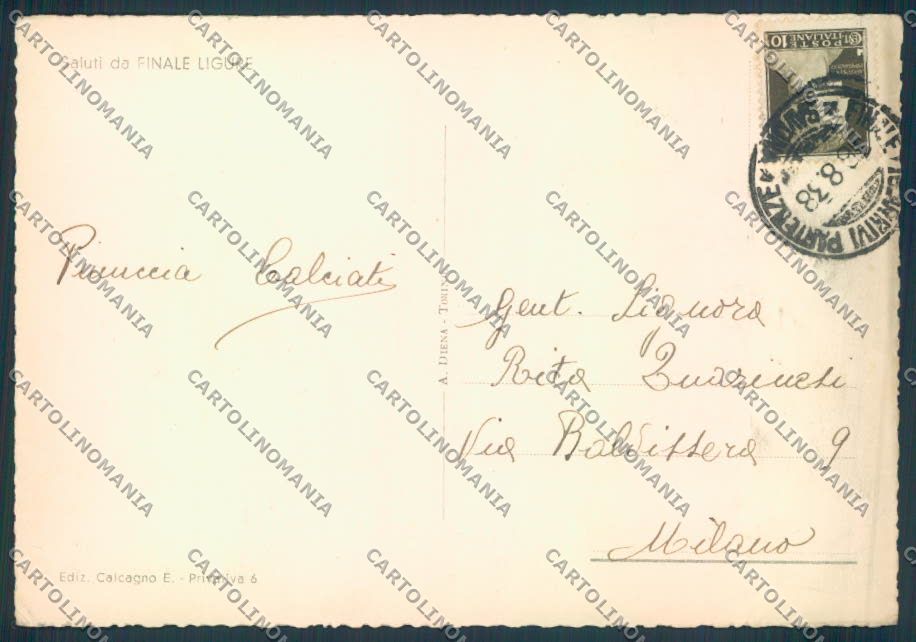 Savona Finale Ligure FG cartolina ZF2987 – retro