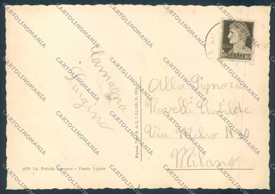 Savona Finale Ligure FG cartolina ZF2995 – retro