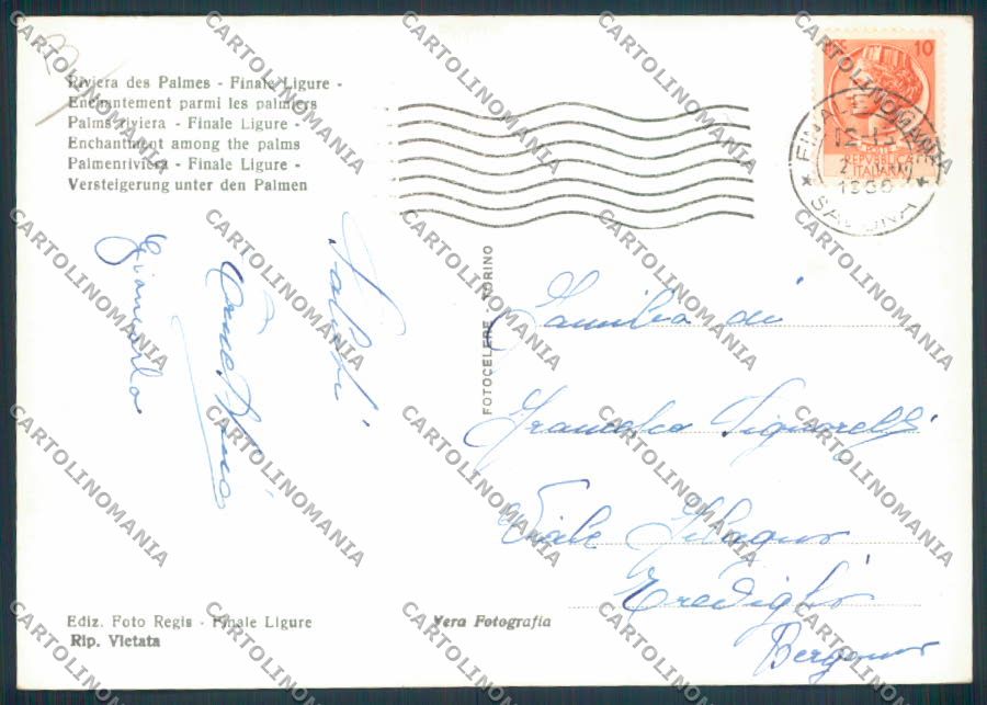 Savona Finale Ligure foto FG cartolina ZF3004 – retro