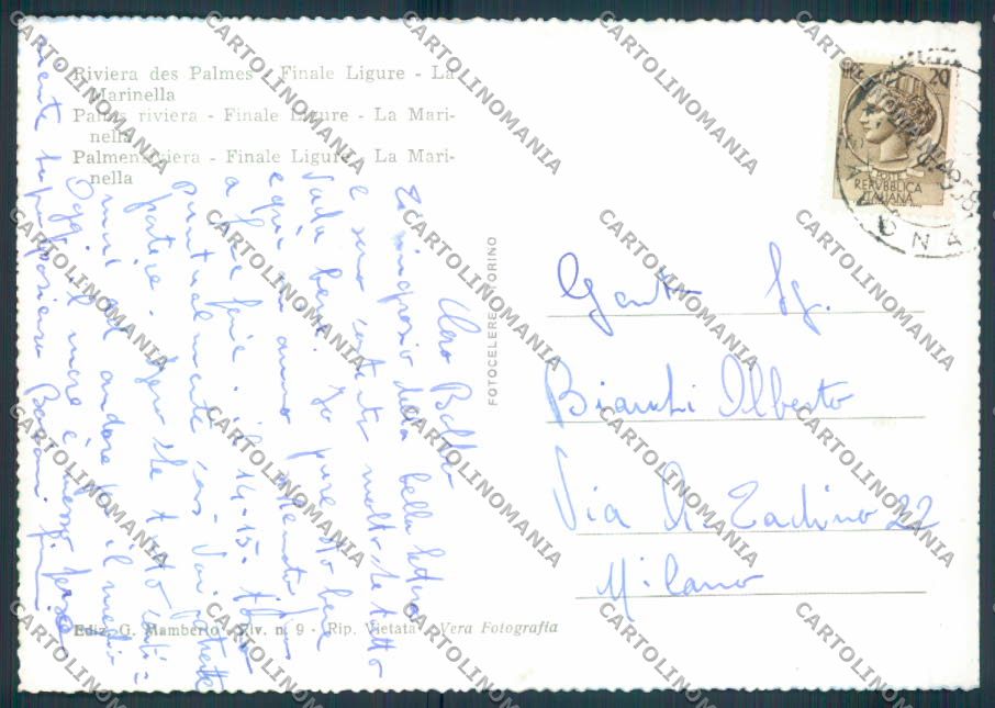 Savona Finale Ligure foto FG cartolina ZF3009 – retro